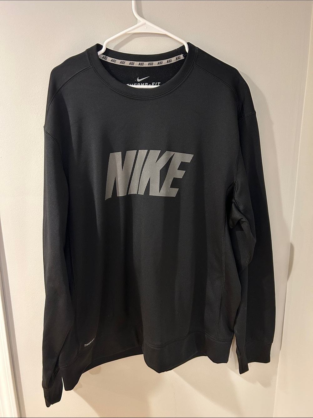 Nike Black Crewneck Sweatshirt with Gray Logo